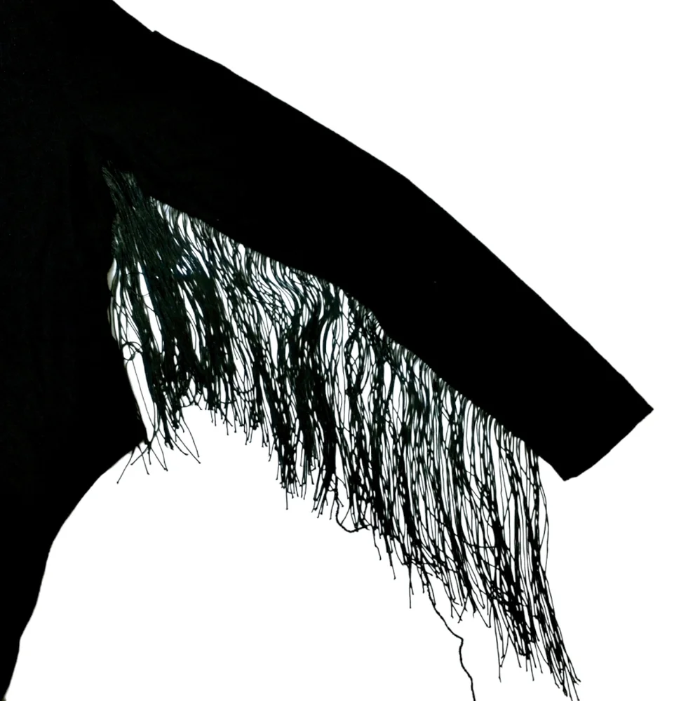 Shein Fringe Trim One Shoulder Bodysuit - Picture 10 of 13